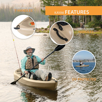 Tamarack Angler 10 Ft Fishing Kayak, Tan (90508)